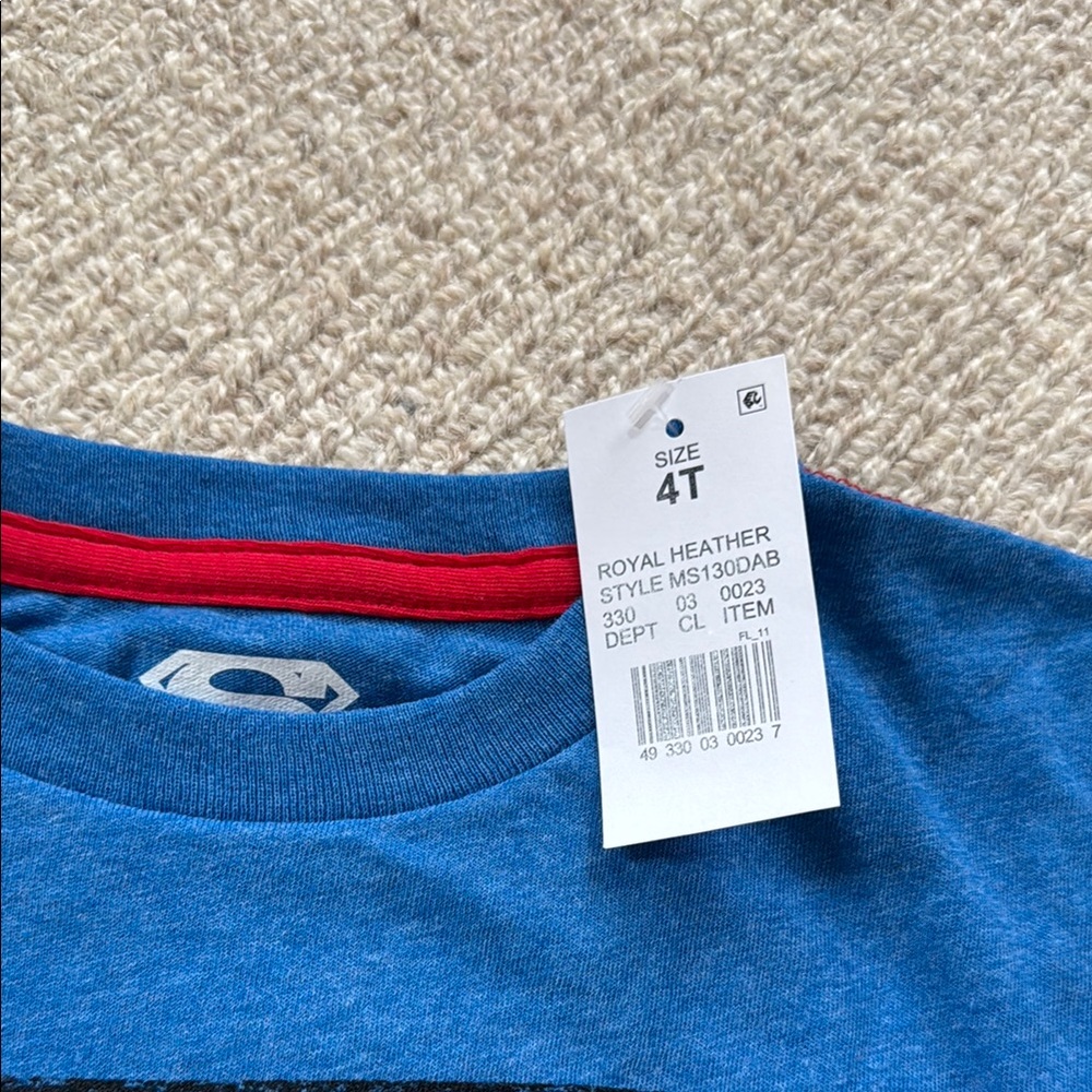 DC Comics Blue Superman Short Sleeve Tee - Picture 2 of 3